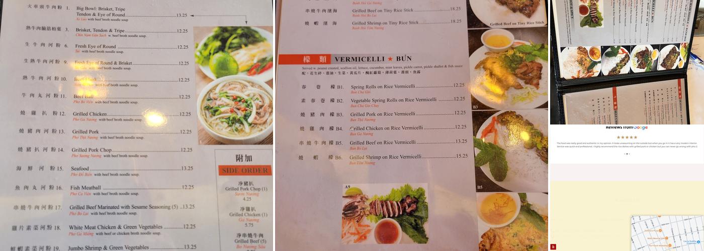 Phở Grand Bayside Menu