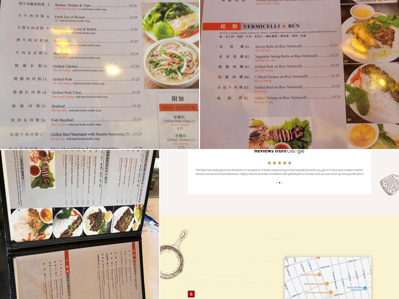 Phở Grand Bayside Menu