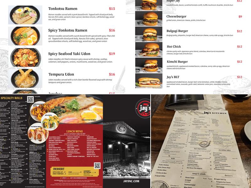 Jay’s Kitchen Menu