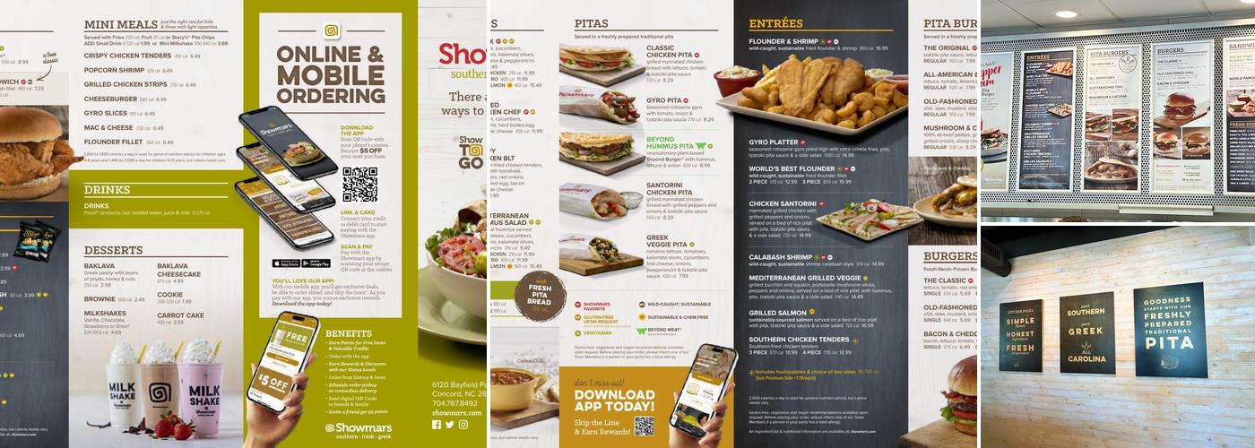 Showmars Kannapolis Menu