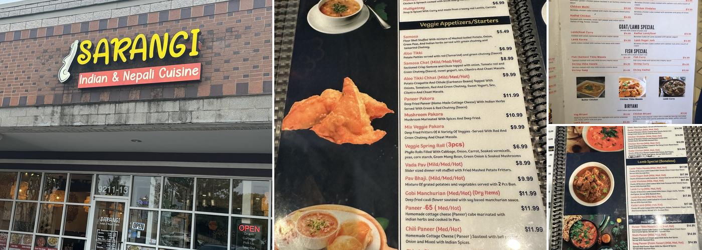 Sarangi, Indian and Nepali Cuisine Menu