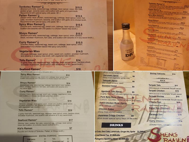 Sheng Ramen Ballantyne Menu