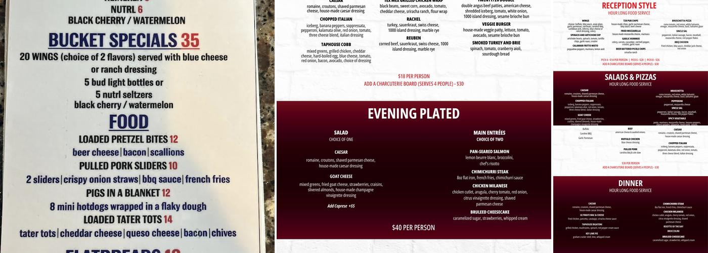 Twenty/20 Taphouse Somerset Menu