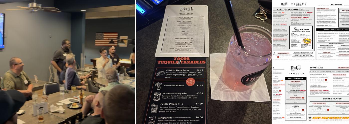 Distill - A Local Bar Menu