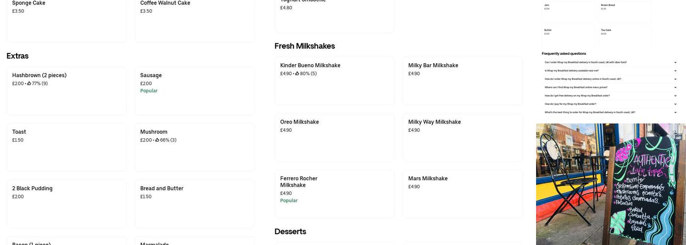 Jessie's Latin Lounge Menu