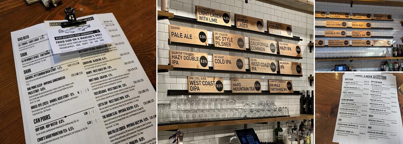 Cinderlands Warehouse Menu