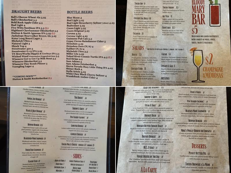 Mike's Tavern Menu