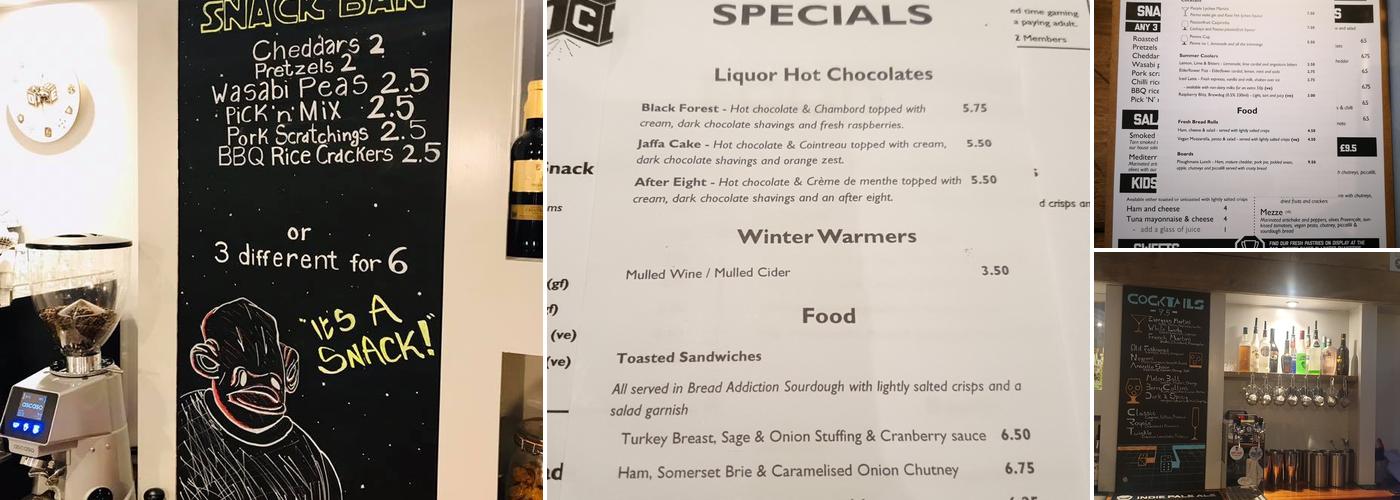 Dice Board Game Lounge Menu