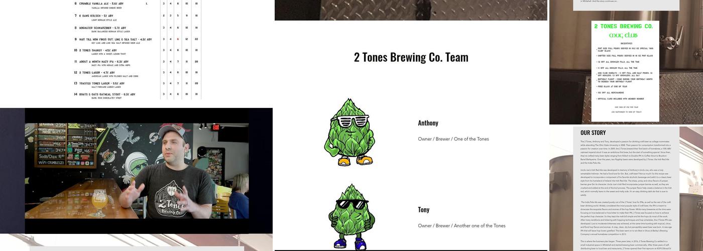 2 Tones Brewing Co Menu