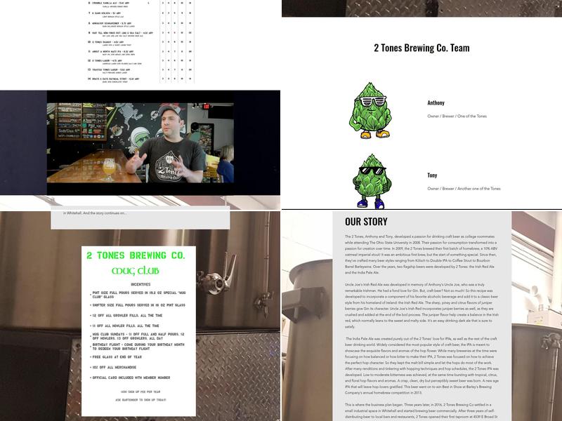 2 Tones Brewing Co Menu