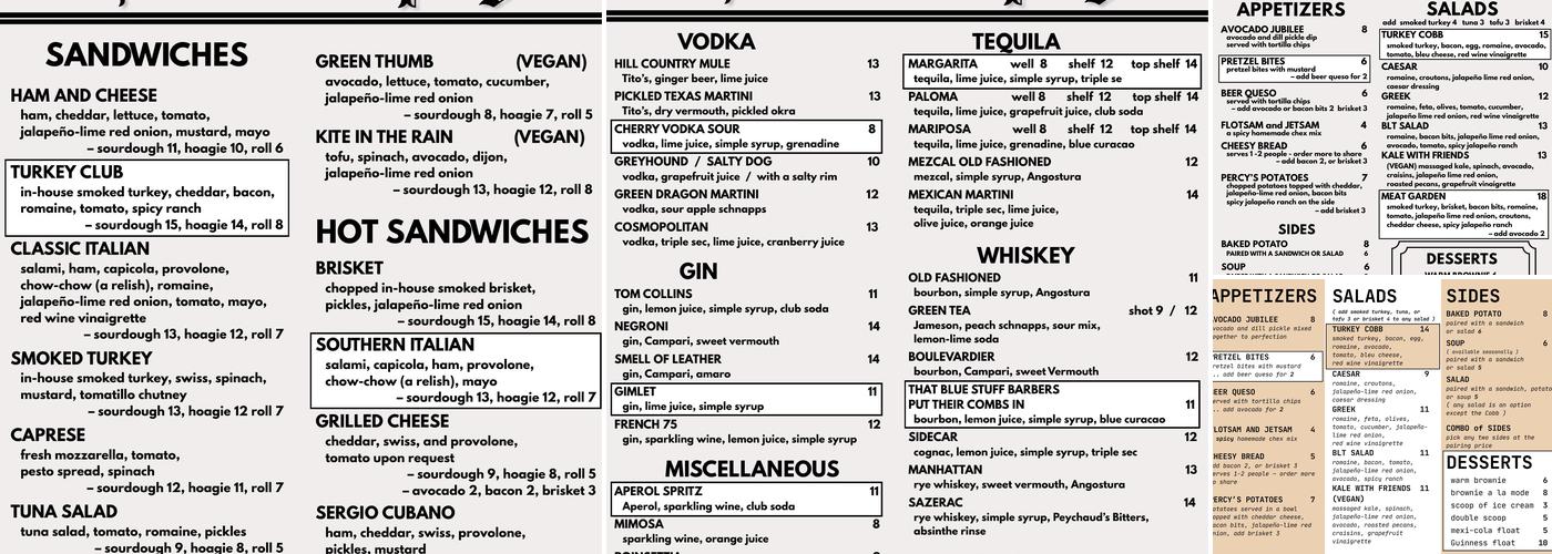 The Front Page Menu