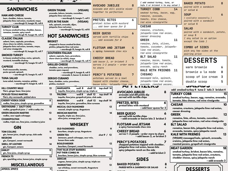 The Front Page Menu