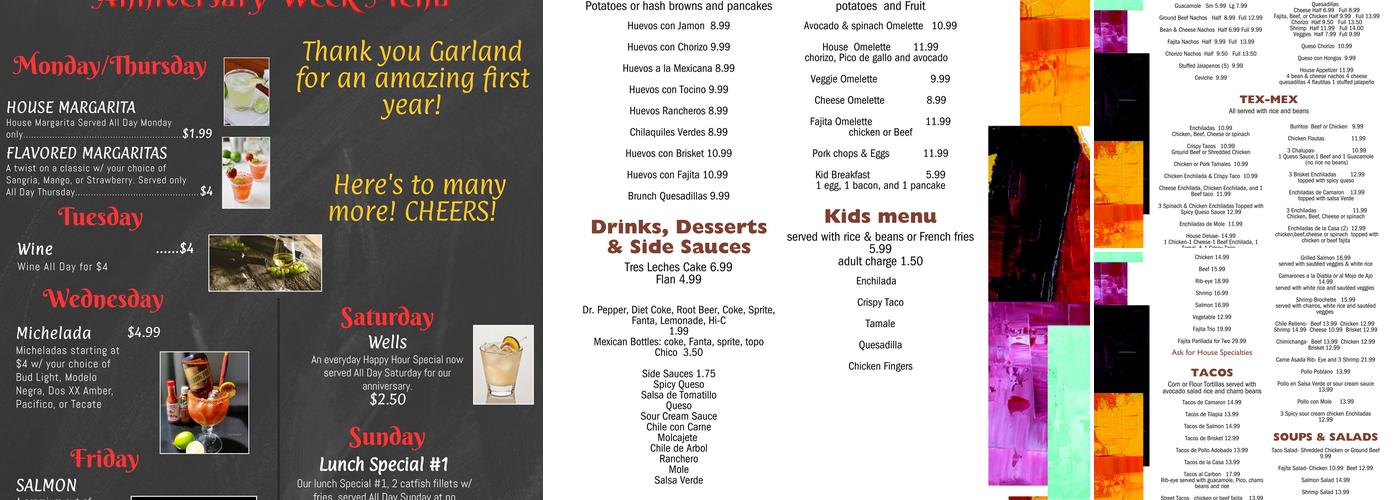 Chips & salsa Tex-Mex & cantina Menu