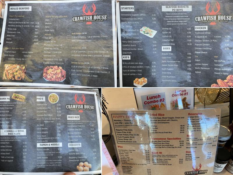Crawfish House Menu