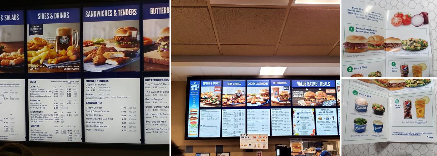 Culver’s Menu