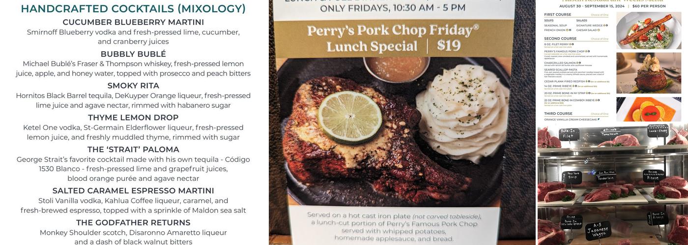 Perry’s Steakhouse & Grille Menu