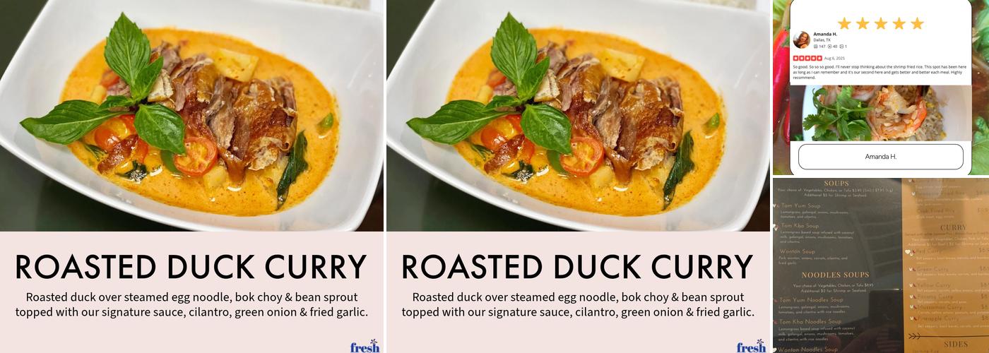 Fresh Thai Menu