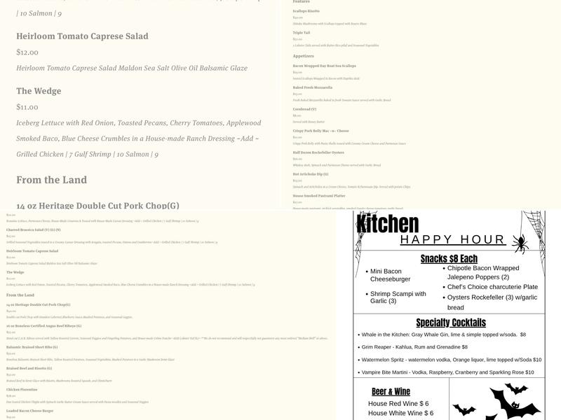 Kindling Texas Kitchen Menu