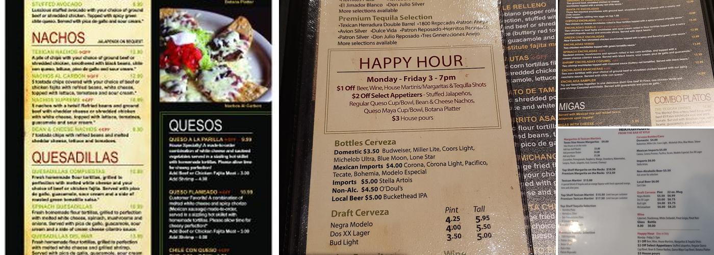 Texican Cafe Menu