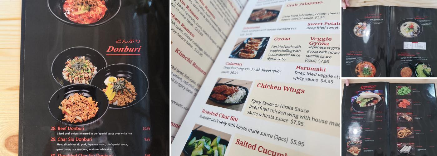 Ibendoo ramen Menu