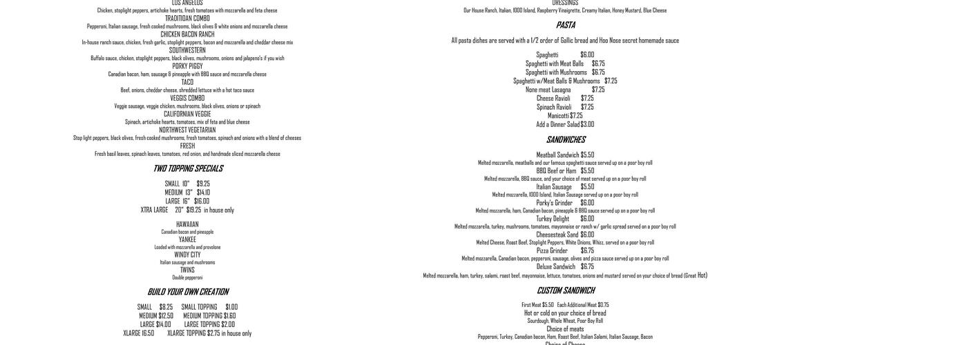 MOD Pizza Menu