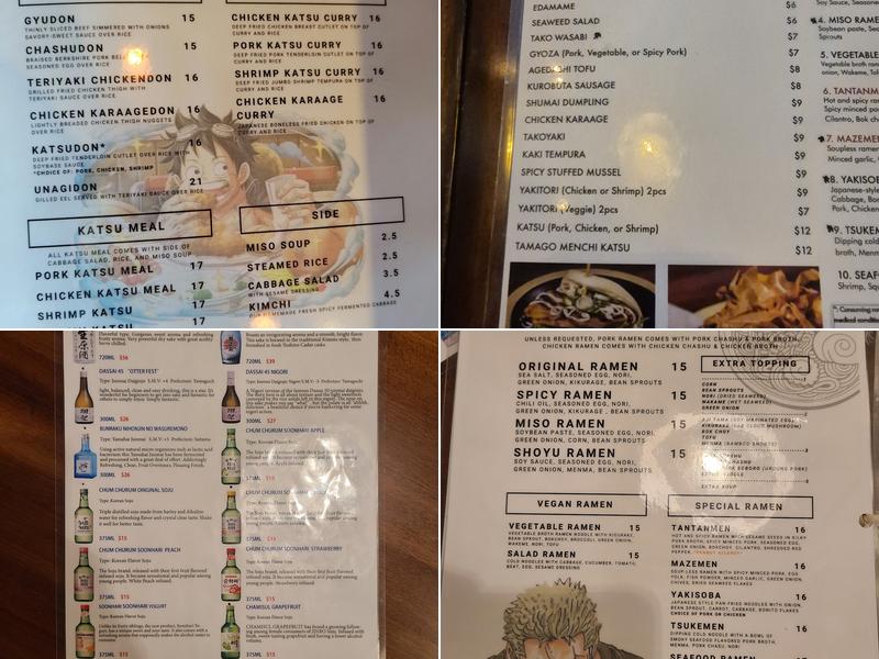 Kimen Ramen & Izakaya Menu