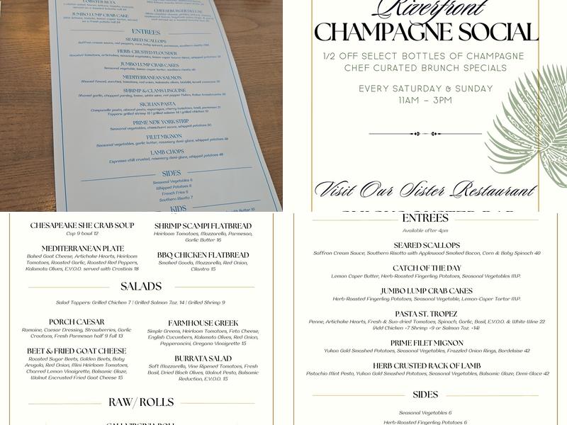 The Porch on Long Creek Menu