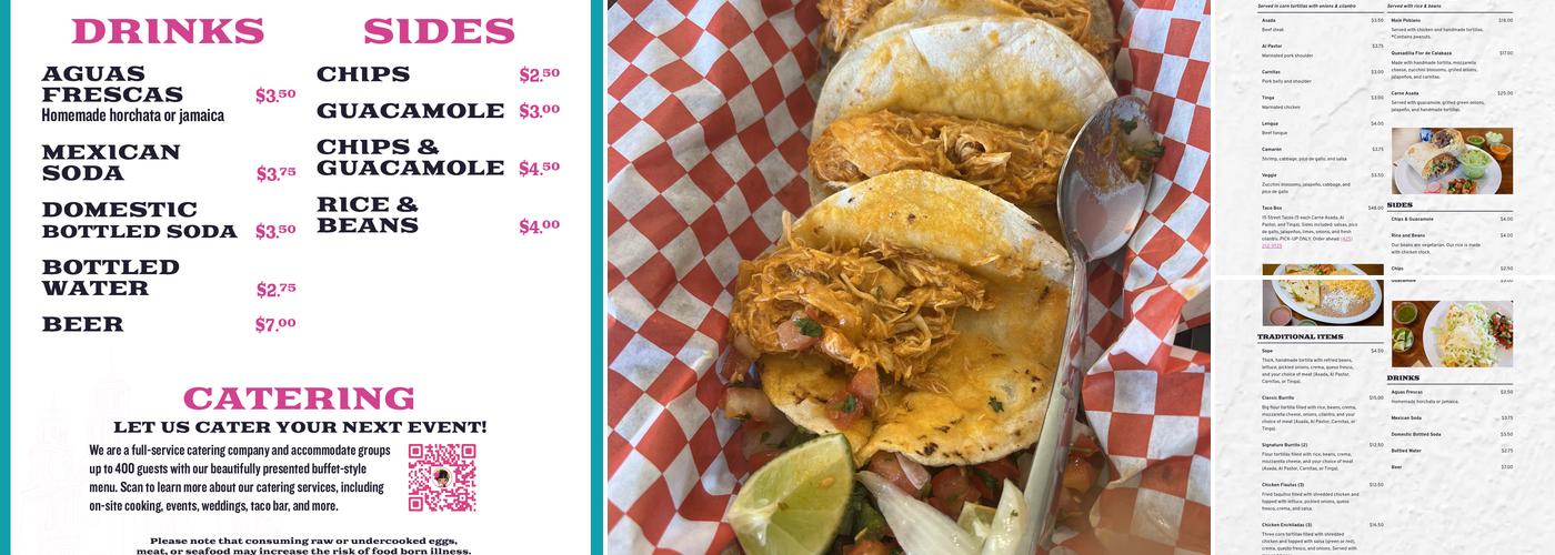 Taqueria Puebla Menu