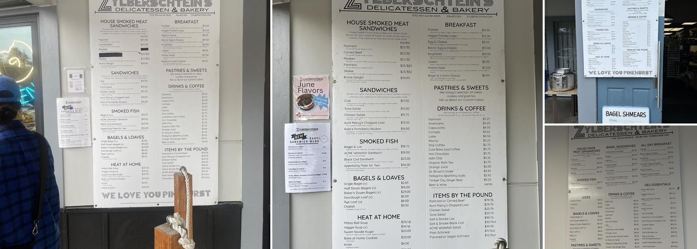 Zylberschtein's Menu