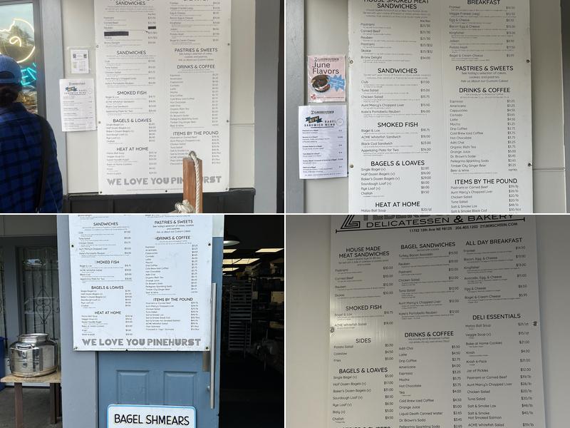 Zylberschtein's Menu