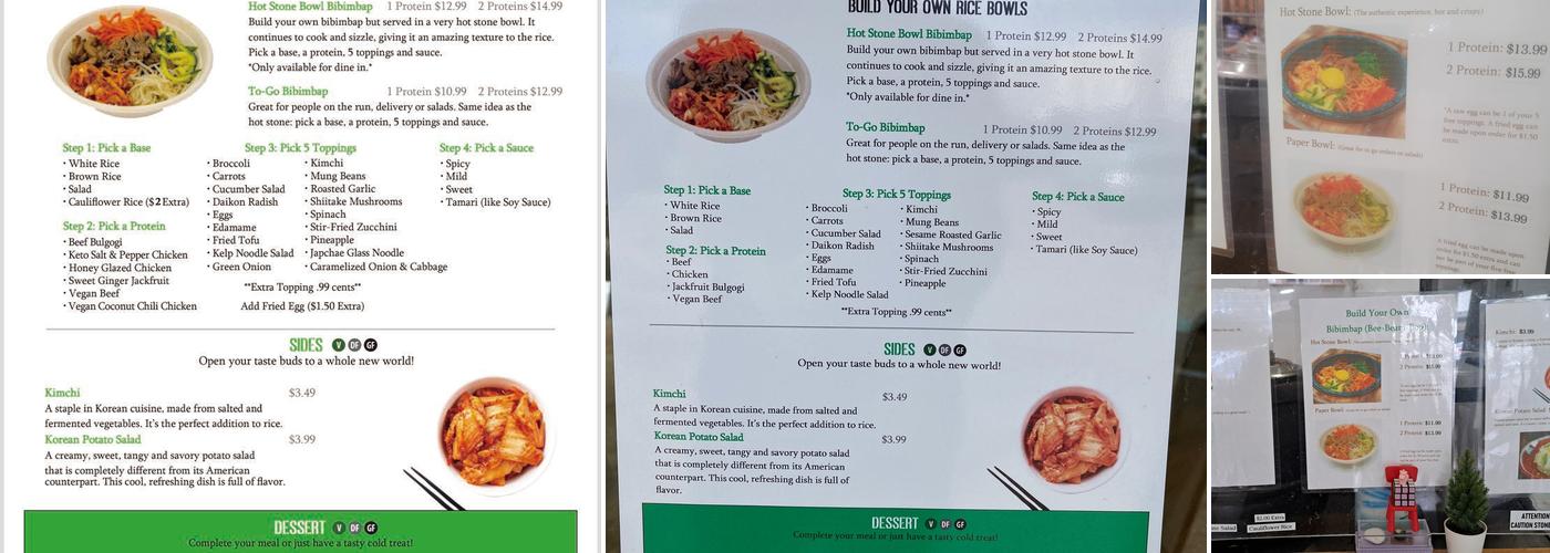 K Fresh Menu