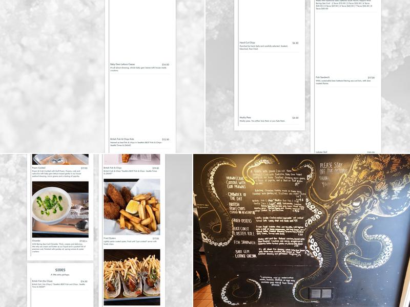 Proper Fish Menu