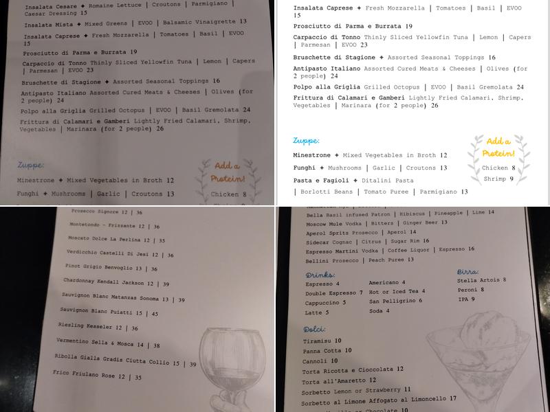 Roma Mia Menu