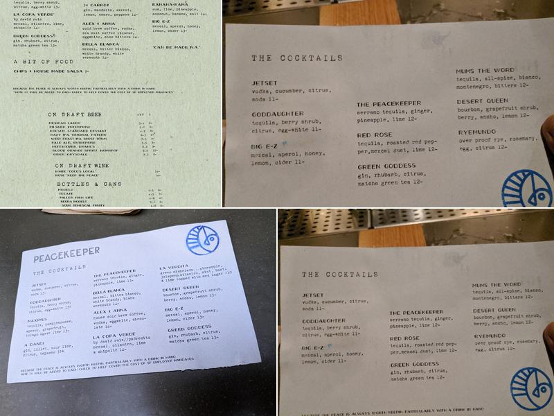 Peacekeeper Menu