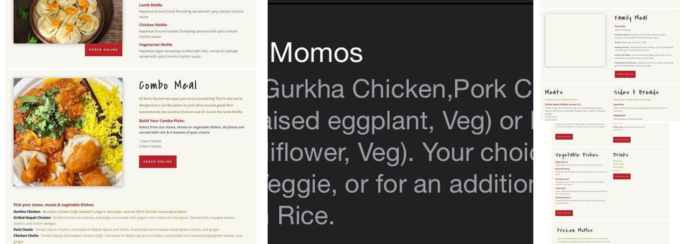 Bini's Kitchen LLC Menu