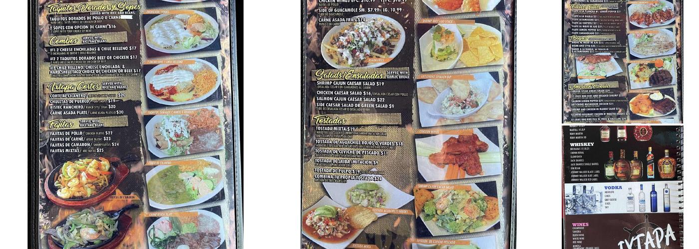 Ixtapa Restaurant Menu