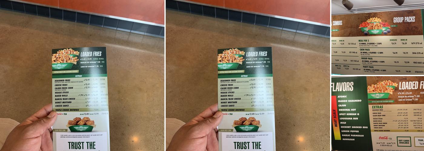 Wingstop Menu