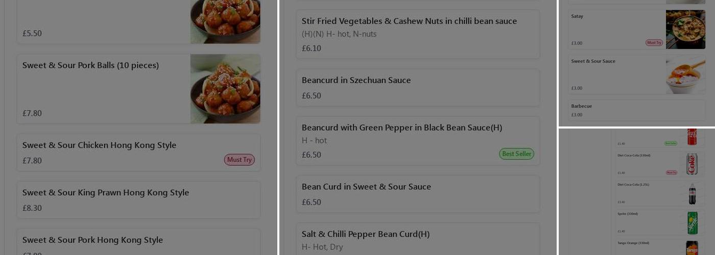 New China - Portsmouth Menu