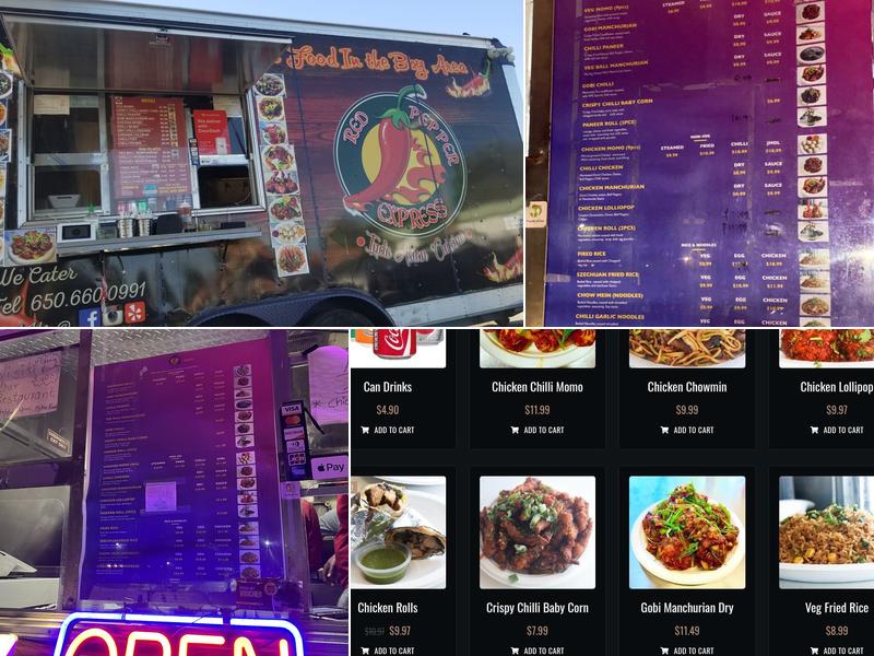 Red Pepper Express Food Truck Menu