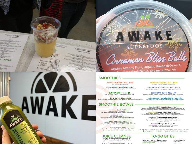 Awake Superfood and Juice bar Menu