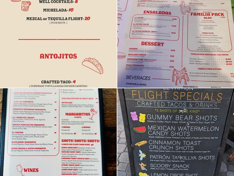 El Patron Menu