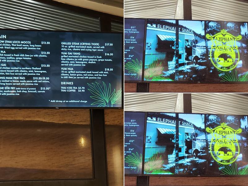 The Elephant Shack Menu