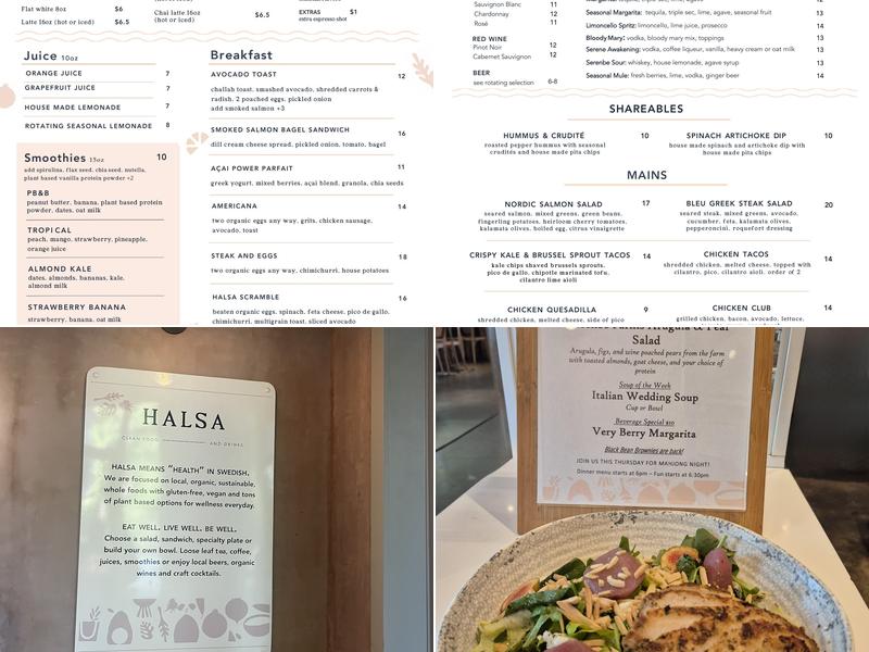 Halsa Menu