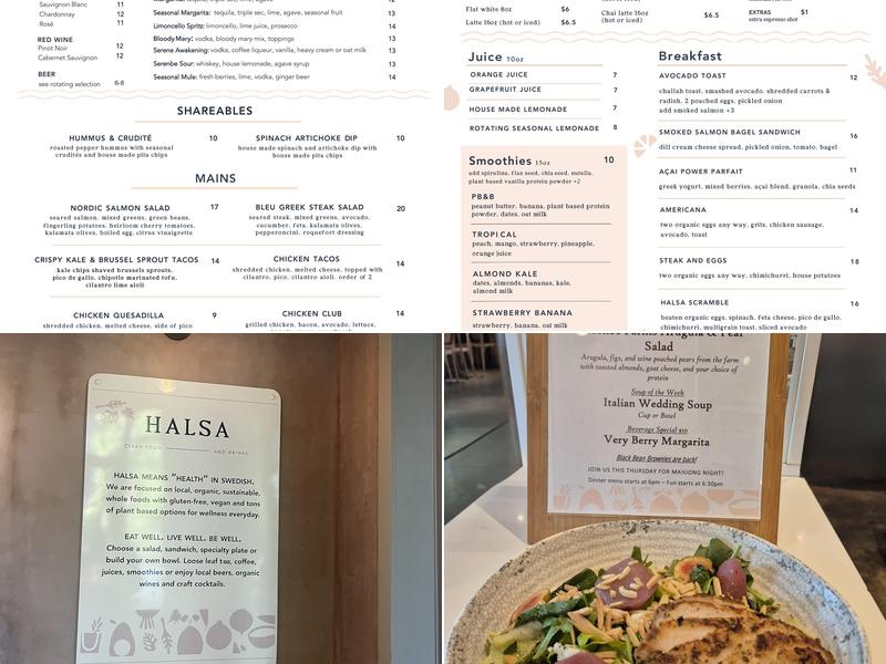 Halsa Menu