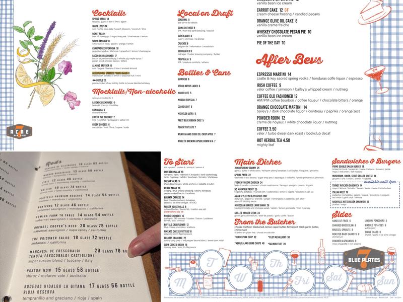 7 Acre BarnGrill Menu