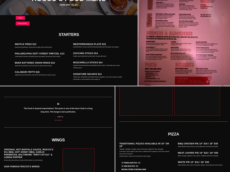 Rocco’s WeHo Menu