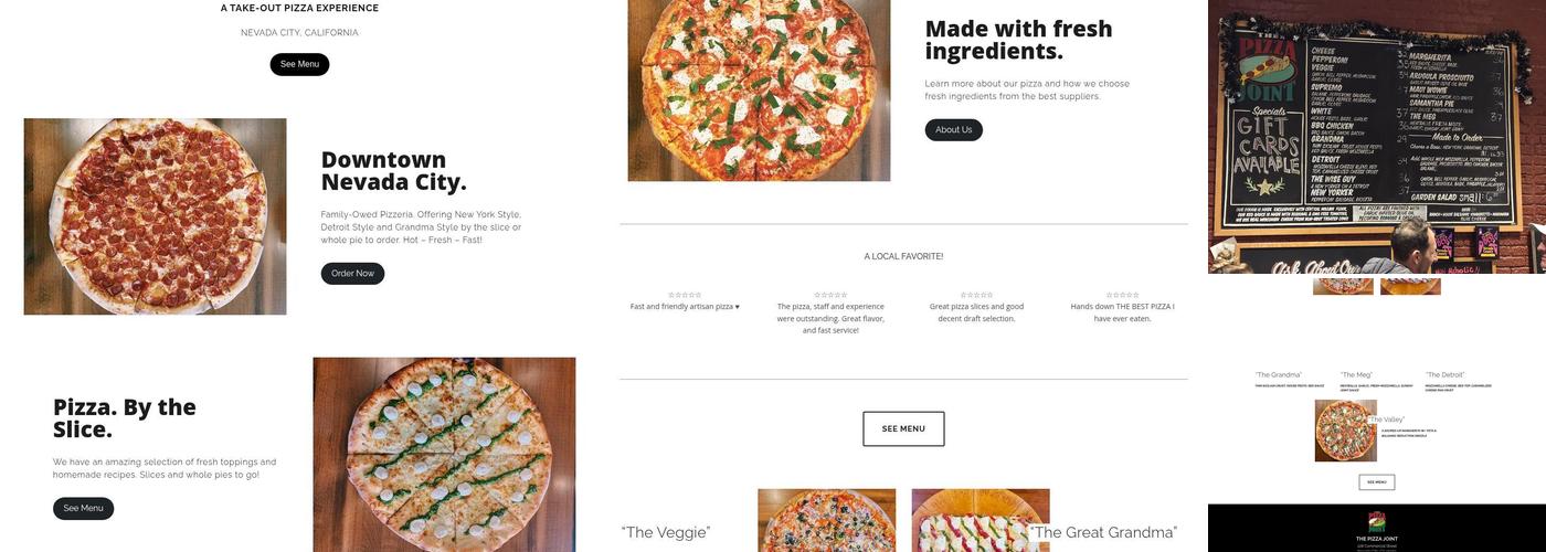 The Pizza Joint Menu