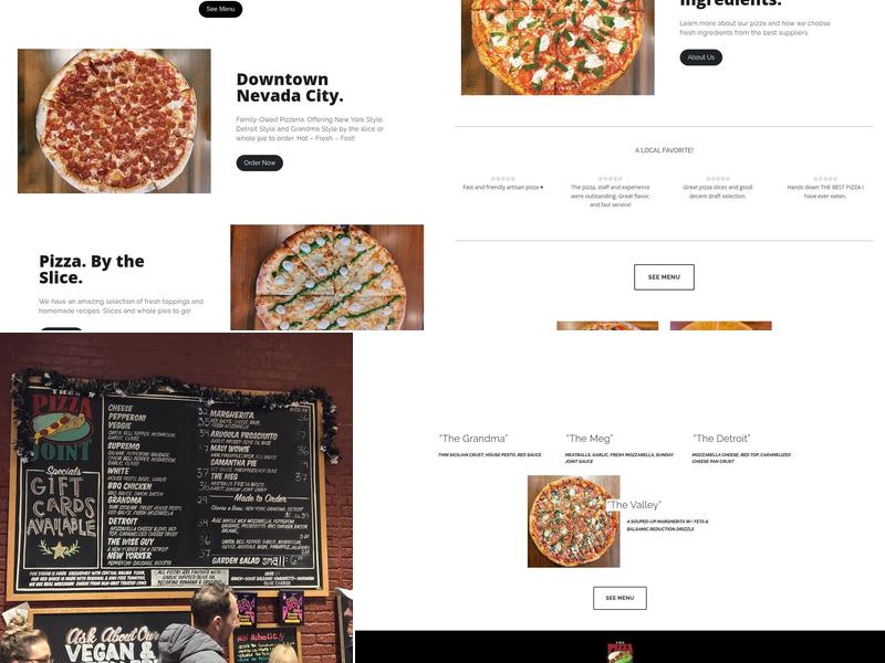 The Pizza Joint Menu