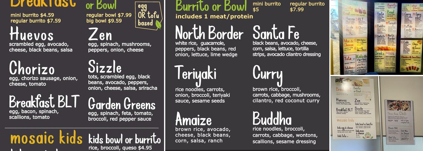 Mosaic Menu