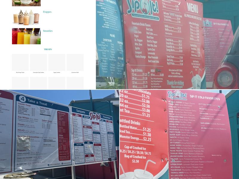 Sip It Soda Shack Menu